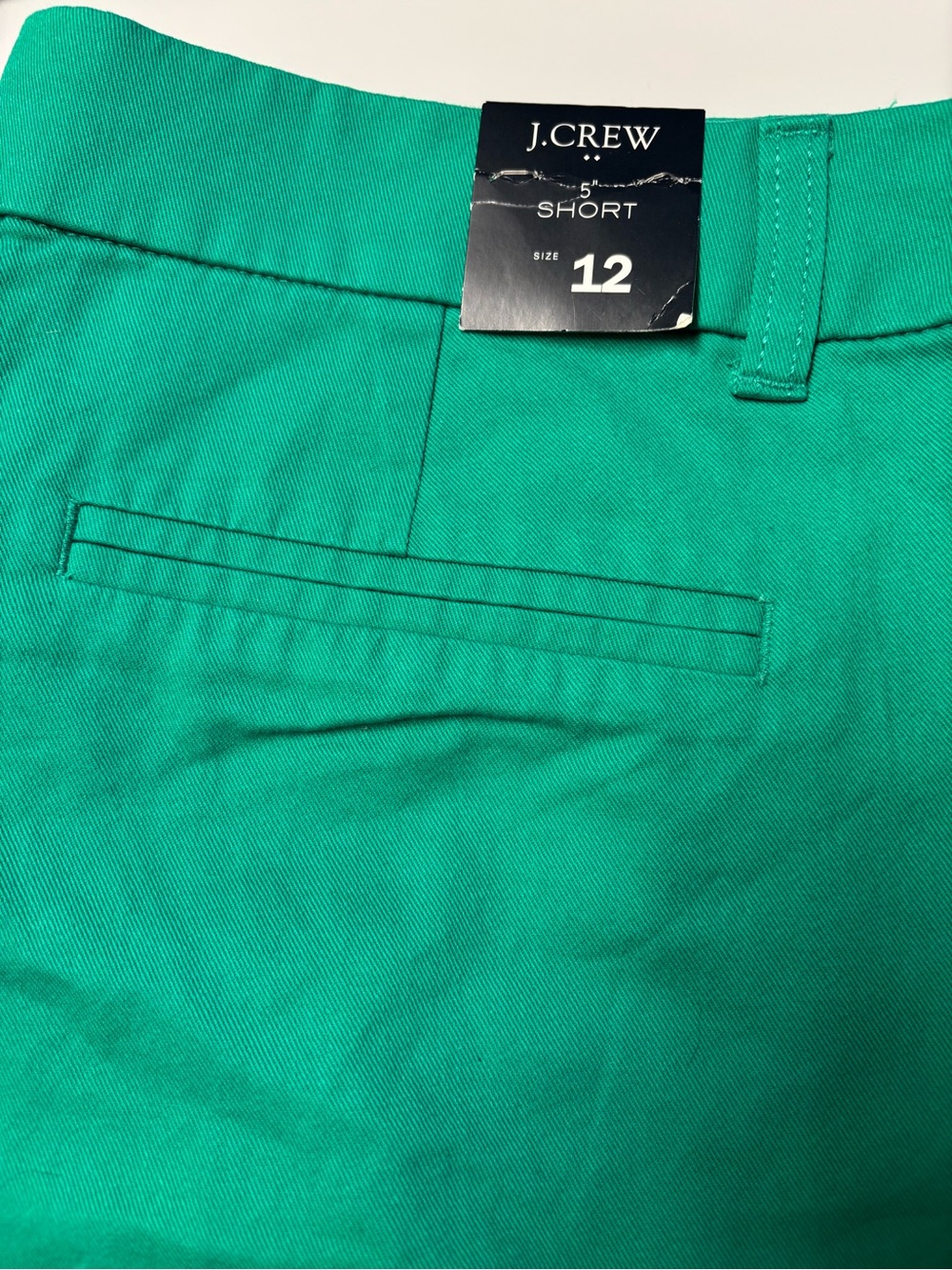 J. Crew woman’s Teal Flat Front Chino Shorts Sz/12 NWT. - Picture 6 of 7